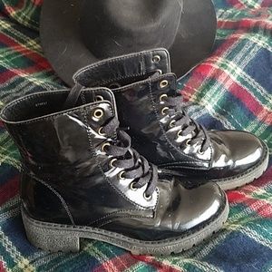 Faux Dr. Marten Patent Boots